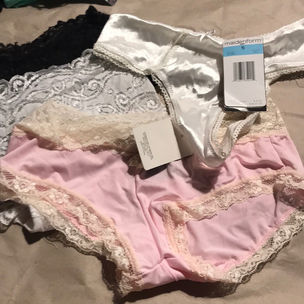 NWT Bundle of 4 Misc Rene Rope and Maiden Form Thongs and Panties Small
